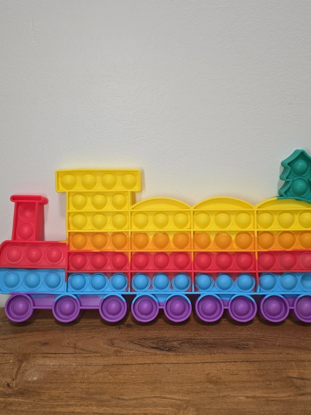 Multicolor Train Pop It Fidget Toy - Large Size